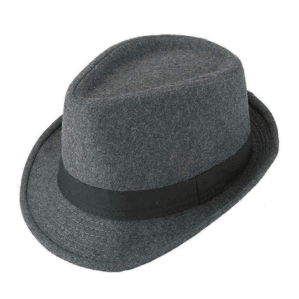5739 Unisex Classic 20s Trilby Fedora Hat with Band Casual Jazz Cap